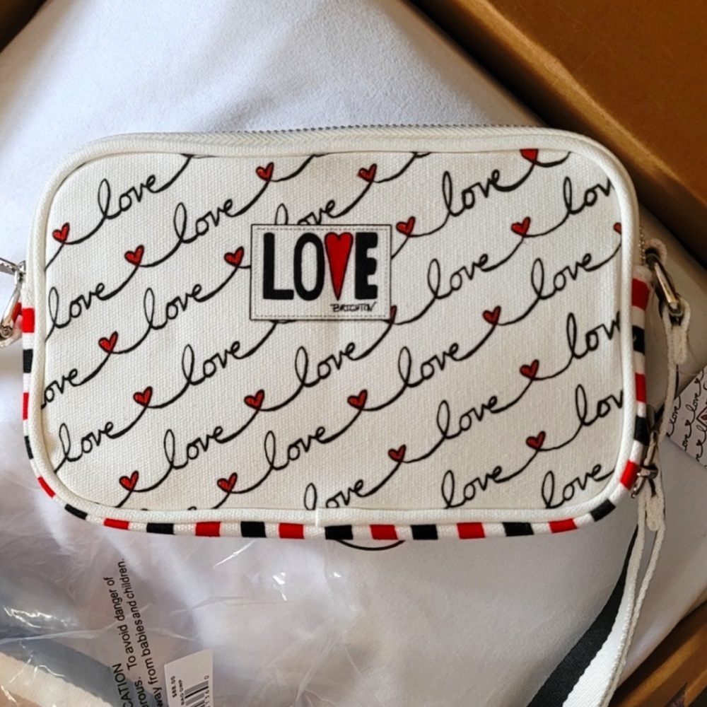 Brighton Love Scroll Crossbody Adjustable Fabric Bag
